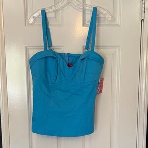 Vixen by Michelin Pitt Maneater vamp Blue Women's Tank Top pinup rockabilly